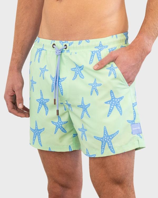 Skwosh - Star Fishy 5 Swim Shorts - Shorts (Mint Green) Star Fishy 5 Swim Shorts
