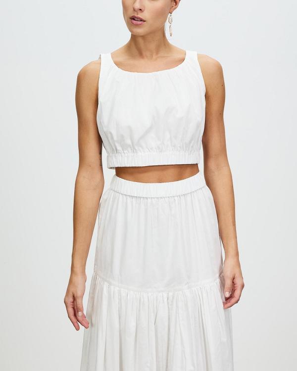 Sofia Irina - Elasticated Crop Top - Cropped tops (Ivory) Elasticated Crop Top