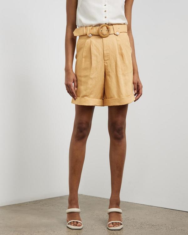 Sofia Irina - Wide Leg Shorts - High-Waisted (Sun) Wide Leg Shorts