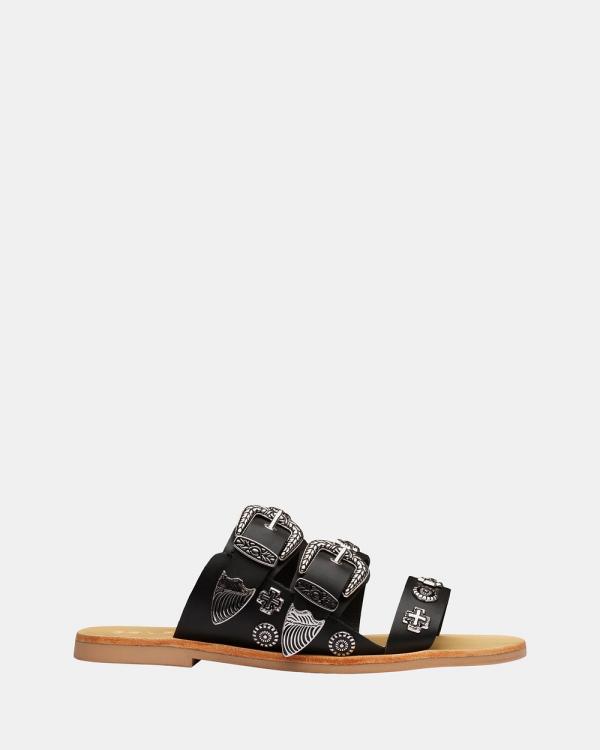 Sol Sana - Eastwood Slide Black   Blonde - Sandals (Black/Blonde) Eastwood Slide Black - Blonde