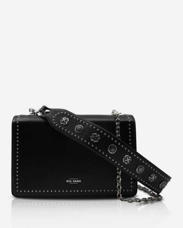 Sol Sana - Flap Bag - Clutches (Black/Silver) Flap Bag