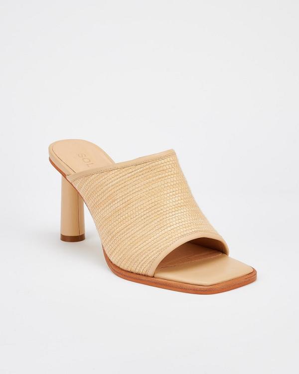 Sol Sana - Jacque Heel Natural Woven - Sandals (Natural Woven Textile) Jacque Heel Natural Woven