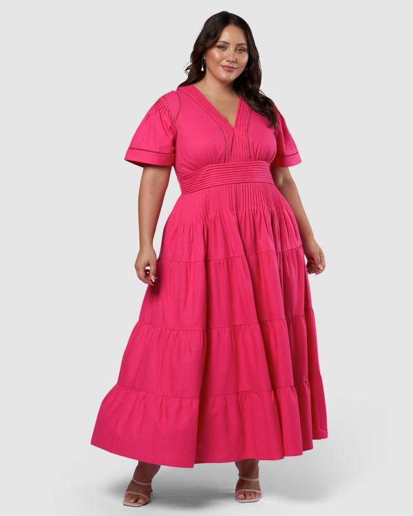 Something 4 Olivia - Abby Linen Maxi Dress - Dresses (Pink) Abby Linen Maxi Dress