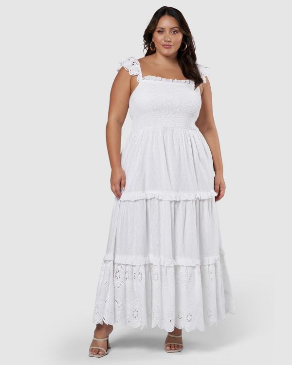 Something 4 Olivia - Allura Broderie Maxi Dress - Dresses (White) Allura Broderie Maxi Dress
