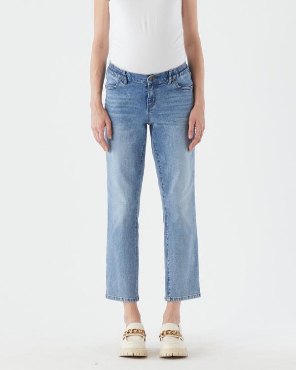 Soon Maternity - Heaven Slim Ankle Jeans - Crop (MID WASH) Heaven Slim Ankle Jeans