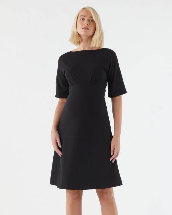 Soon Maternity - Love Flare Midi Dress - Dresses (BLACK) Love Flare Midi Dress