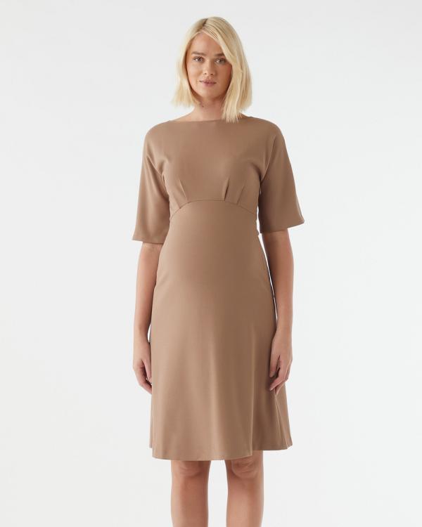 Soon Maternity - Love Flare Midi Dress - Dresses (MOCHA) Love Flare Midi Dress