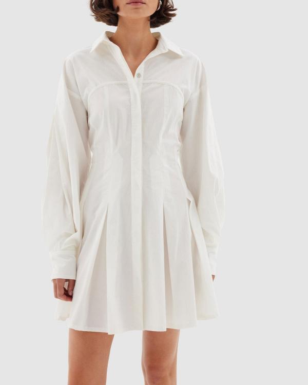 SOVERE - Override Shirt Dress - Dresses (White) Override Shirt Dress