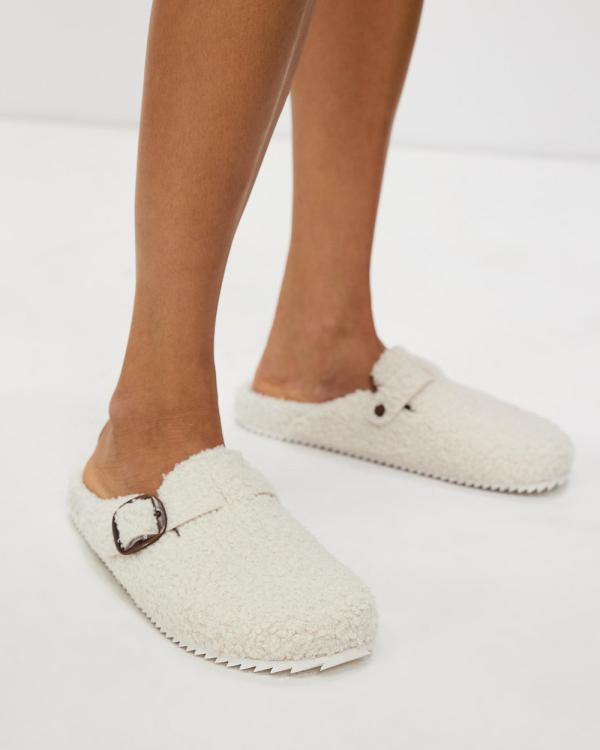 SPURR - Cally Slides - Sandals (Cream Shearling) Cally Slides