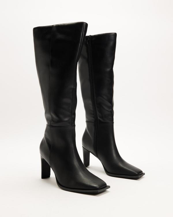 SPURR - Margot Knee High Boots - Knee-High Boots (Black Smooth) Margot Knee High Boots