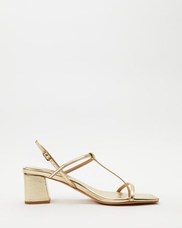SPURR - Olive Block Heels - Mid-low heels (Gold) Olive Block Heels