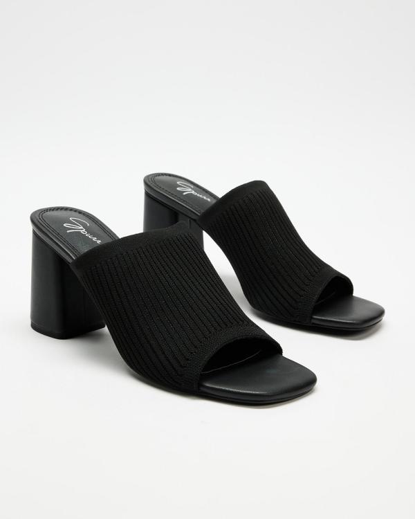 SPURR - Thalia Knit Heels - Heels (Black Knit) Thalia Knit Heels