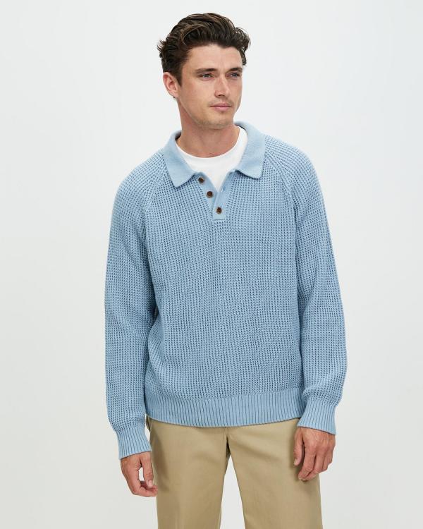 Staple Superior - Benjamin Knit - Jumpers & Cardigans (Dusty Blue) Benjamin Knit