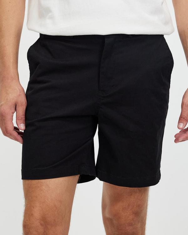 Staple Superior - Cooper Stretch Chino Shorts - Chino Shorts (Black) Cooper Stretch Chino Shorts
