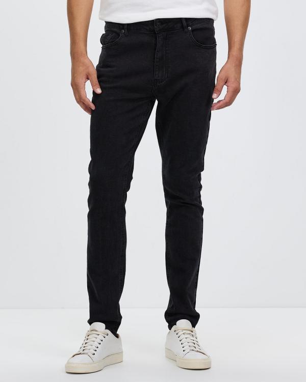 Staple Superior - Skinny Tapered Jeans - Tapered (Black) Skinny Tapered Jeans