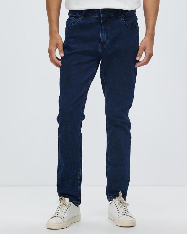 Staple Superior - Slim Tapered Jeans - Slim (Dark Indigo Od Blue) Slim Tapered Jeans