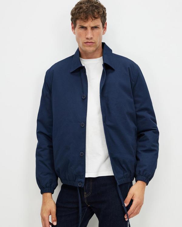 Staple Superior - Tristan Cotton Jacket - Coats & Jackets (Navy) Tristan Cotton Jacket