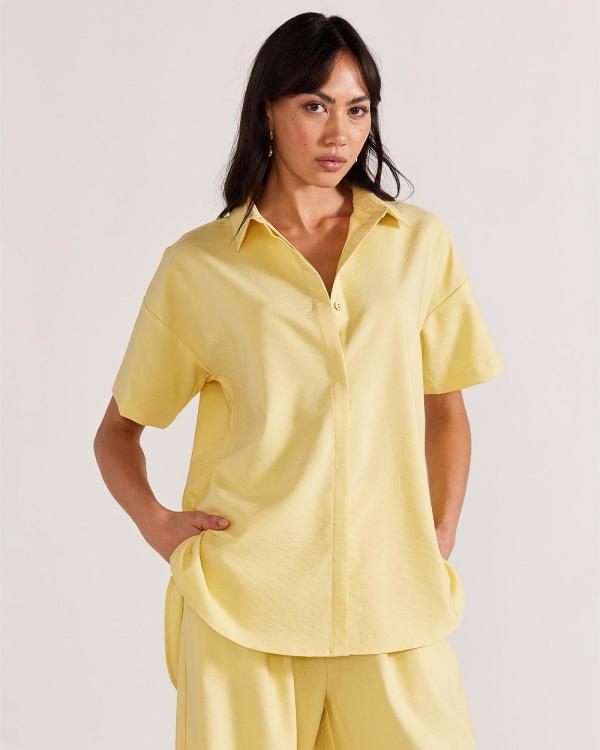 Staple the Label - Sorrento Resort Shirt - Tops (Lemon) Sorrento Resort Shirt