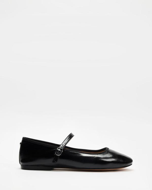 Steve Madden - Vinetta Flats - Ballet Flats (Black Leather) Vinetta Flats
