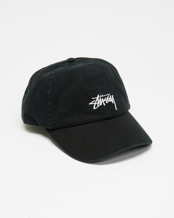Stussy - Stock Low Profile Cap - Headwear (Black) Stock Low Profile Cap
