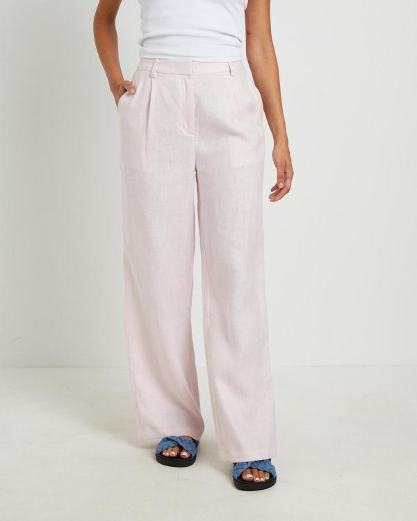 Subtitled - Jemimah Linen Trousers - Pants (PINK) Jemimah Linen Trousers