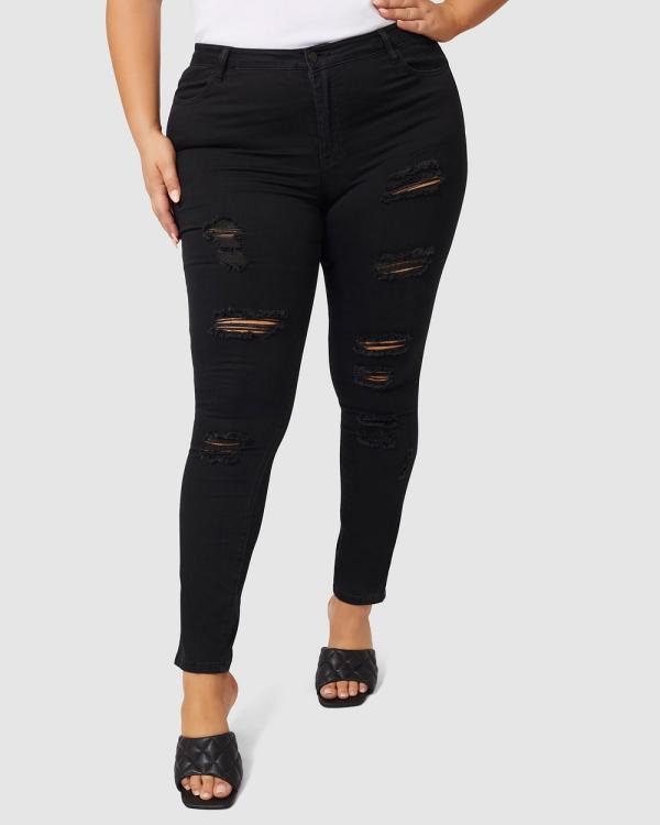 Sunday In The City - Eastside Ripped Jeans - Jeans (BLACK) Eastside Ripped Jeans