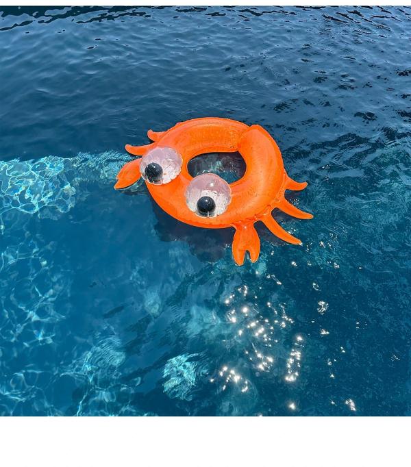 Sunnylife - Kiddy Pool Ring Sonny the Sea Creature Neon Orange - Outdoor Games (Multi) Kiddy Pool Ring Sonny the Sea Creature Neon Orange