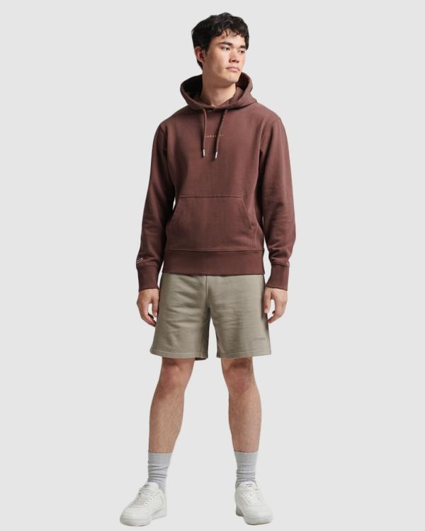Superdry - Code Essential Overdyed Shorts - Shorts (Stone Dark Grey) Code Essential Overdyed Shorts