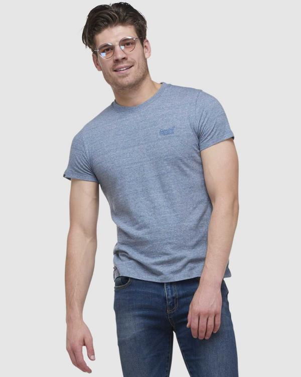 Superdry - Essential T Shirt  - T-Shirts & Singlets (Creek Blue Grit Grindle) Essential T Shirt
