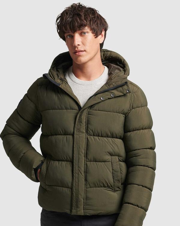 Superdry - Hooded XPD Sports Puffer Jacket - Coats & Jackets (Washed Khaki) Hooded XPD Sports Puffer Jacket