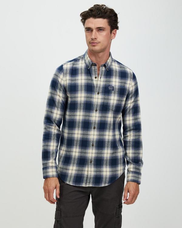 Superdry - LS Cotton Lumberjack Shirt - Shirts & Polos (Cedar Check Navy) LS Cotton Lumberjack Shirt