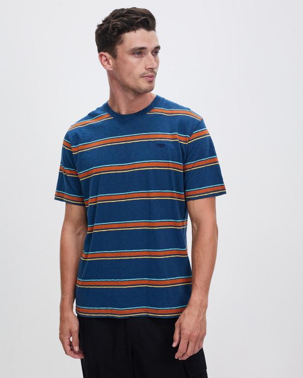 Superdry - Vintage Textured Stripe Tee - T-Shirts & Singlets (Blue Bottle Stripe) Vintage Textured Stripe Tee