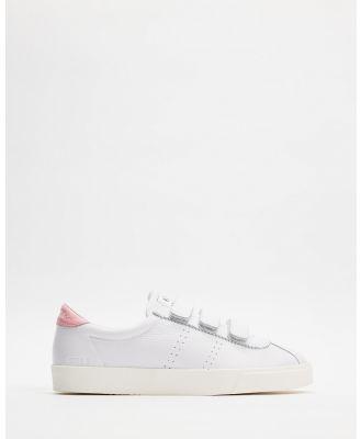 Superga - 2870 Club S Straps   Women's   ICONIC EXCLUSIVE - Sneakers (White & Pink Favorio) 2870 Club S Straps - Women's - ICONIC EXCLUSIVE