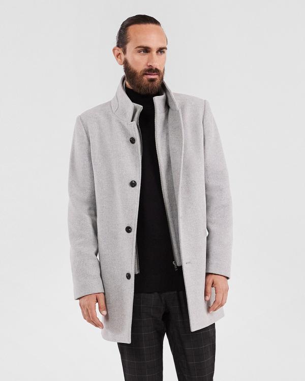 Tarocash - Gisburn Wool Coat - Coats & Jackets (SILVER) Gisburn Wool Coat