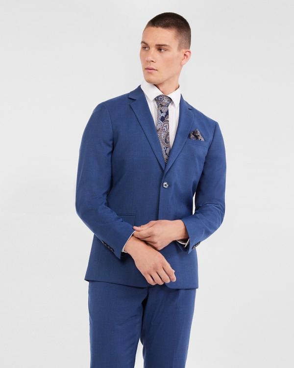 Tarocash - Westwood Check Suit Jacket - Suits & Blazers (MID BLUE) Westwood Check Suit Jacket