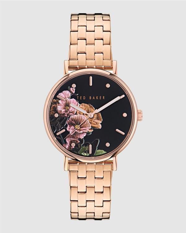 Ted Baker - Phylipa Romance   Gold Tone & Black - Watches (Rose Gold Tone) Phylipa Romance - Gold Tone & Black