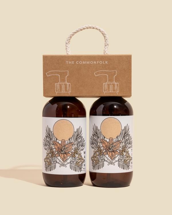 The Commonfolk Collective - Florality ft. Real Fun, WOW! Hand + Body Caddy 500ml - Bath (Amber) Florality ft. Real Fun, WOW! Hand + Body Caddy 500ml
