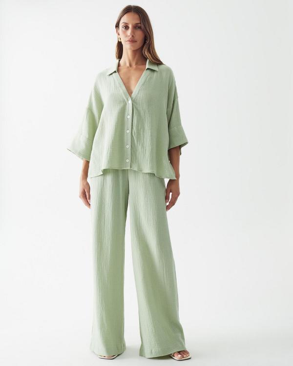 The Fated - Ailie Relaxed Pant - Pants (Sage Green) Ailie Relaxed Pant
