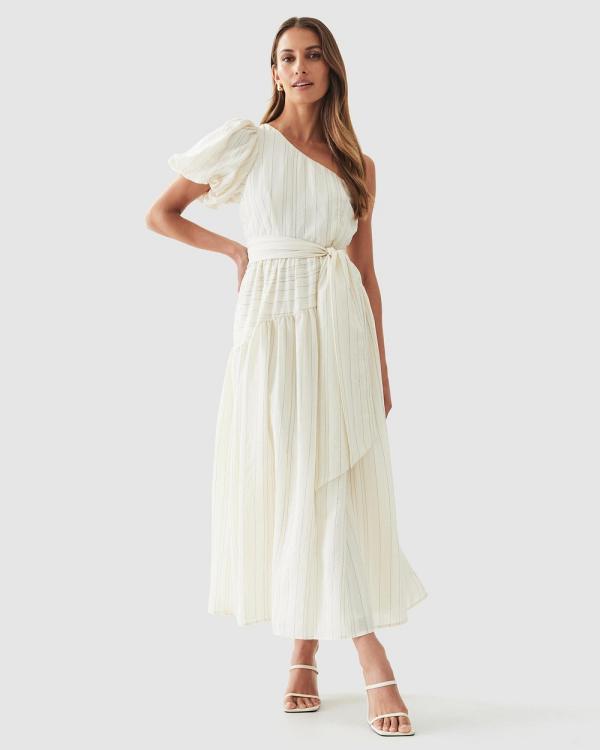 The Fated - Zironia Midi Dress - Dresses (Cream Stripe) Zironia Midi Dress