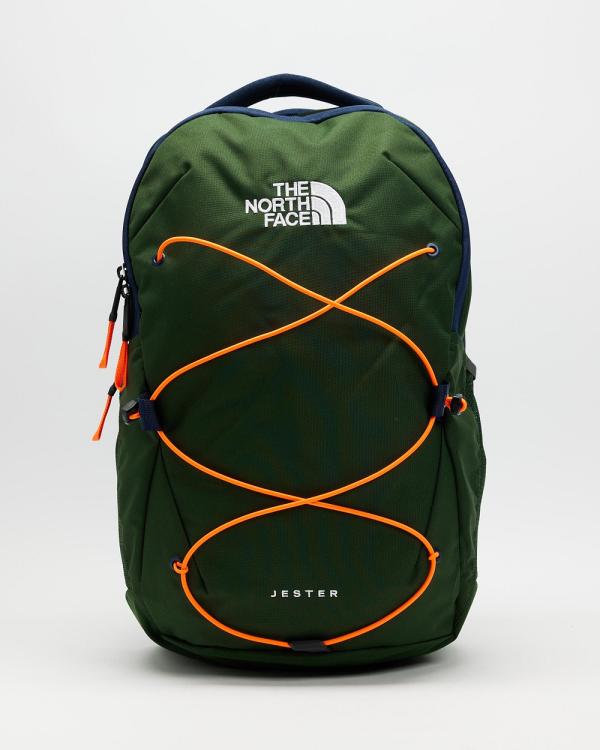 The North Face - Jester Backpack - Backpacks (Pine, Navy & Orange) Jester Backpack