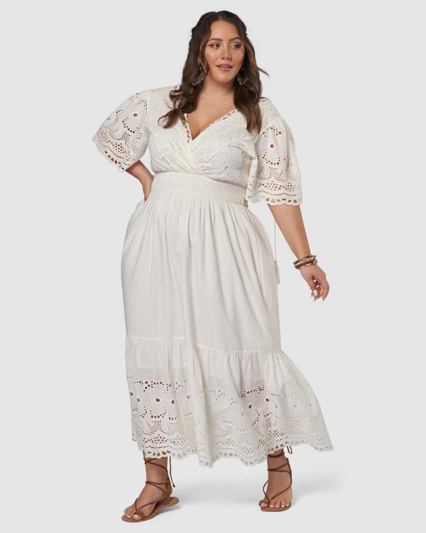 The Poetic Gypsy - Blowin In The Wind Maxi Dress - Dresses (Neutrals) Blowin In The Wind Maxi Dress