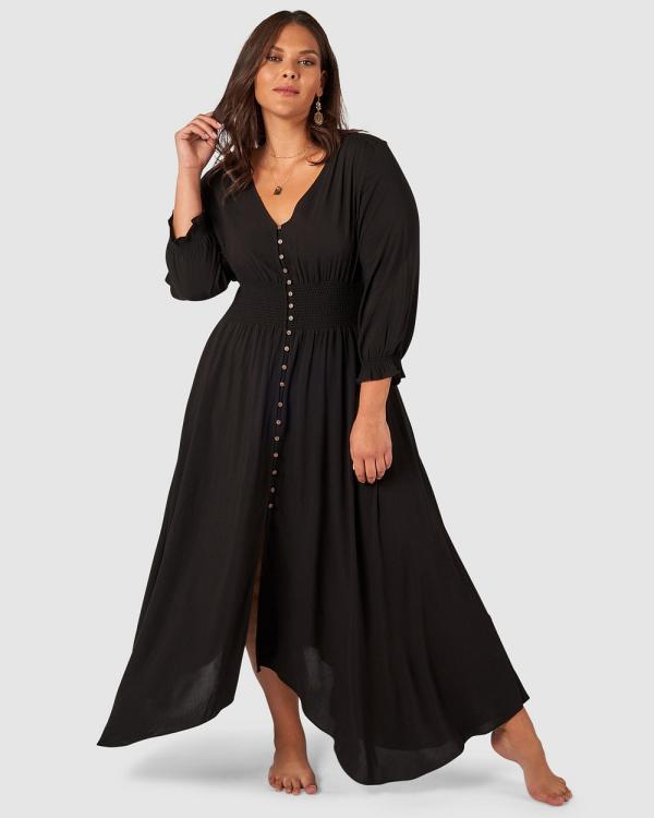 The Poetic Gypsy - Brown Sugar Maxi Dress - Dresses (BLACK) Brown Sugar Maxi Dress