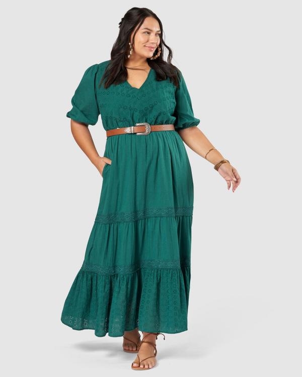 The Poetic Gypsy - Burning Man Maxi Dress - Dresses (Green) Burning Man Maxi Dress