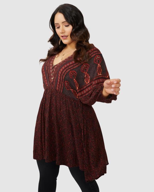 The Poetic Gypsy - Love Spice Blouse - Tops (Red) Love Spice Blouse