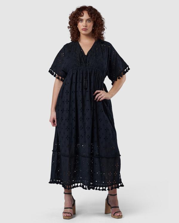 The Poetic Gypsy - Spirit Land Cotton Dress - Dresses (Black) Spirit Land Cotton Dress