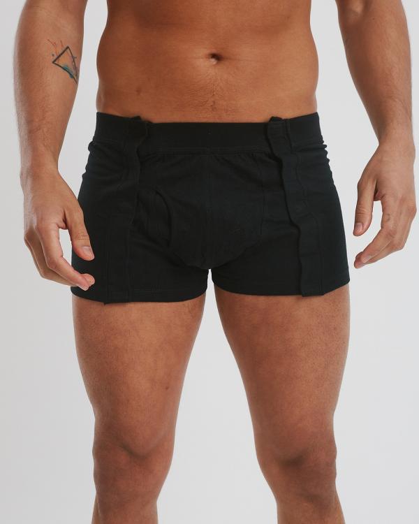 The Shapes United - The Shapes United Men's Wrap Boxer Shorts   Black - Underwear & Socks (Black) The Shapes United-Men's Wrap Boxer Shorts - Black
