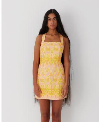 The Wolf Gang - Capri Mini Dress - Dresses (Yellow) Capri Mini Dress