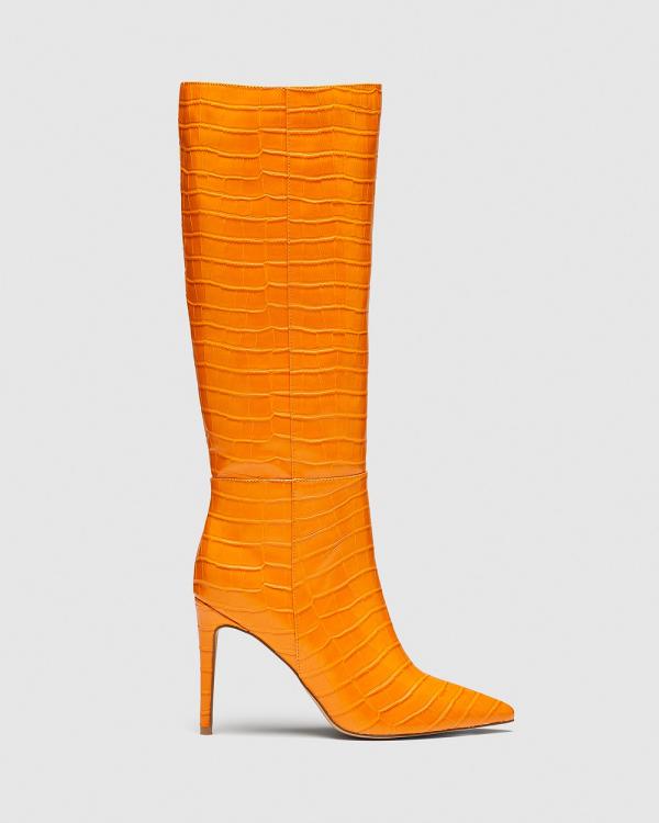 Therapy - Icon Knee High Boots - Knee-High Boots (Tangerine Croc) Icon Knee High Boots