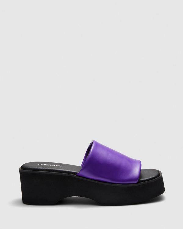 Therapy - Naomi Platform Sandals - Casual Shoes (Violet) Naomi Platform Sandals