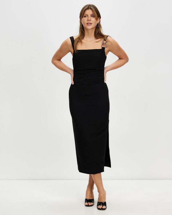 Third Form - Paradigm Tucked Midi Dress - Dresses (Black) Paradigm Tucked Midi Dress